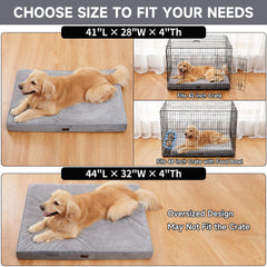 OhGeni orthopedic bed gray side view highlighting plush surface