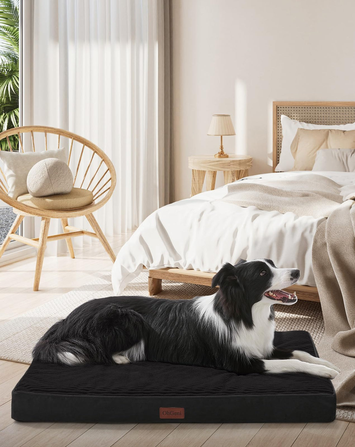 OhGeni orthopedic egg-crate foam supports joints for comfortable naps.