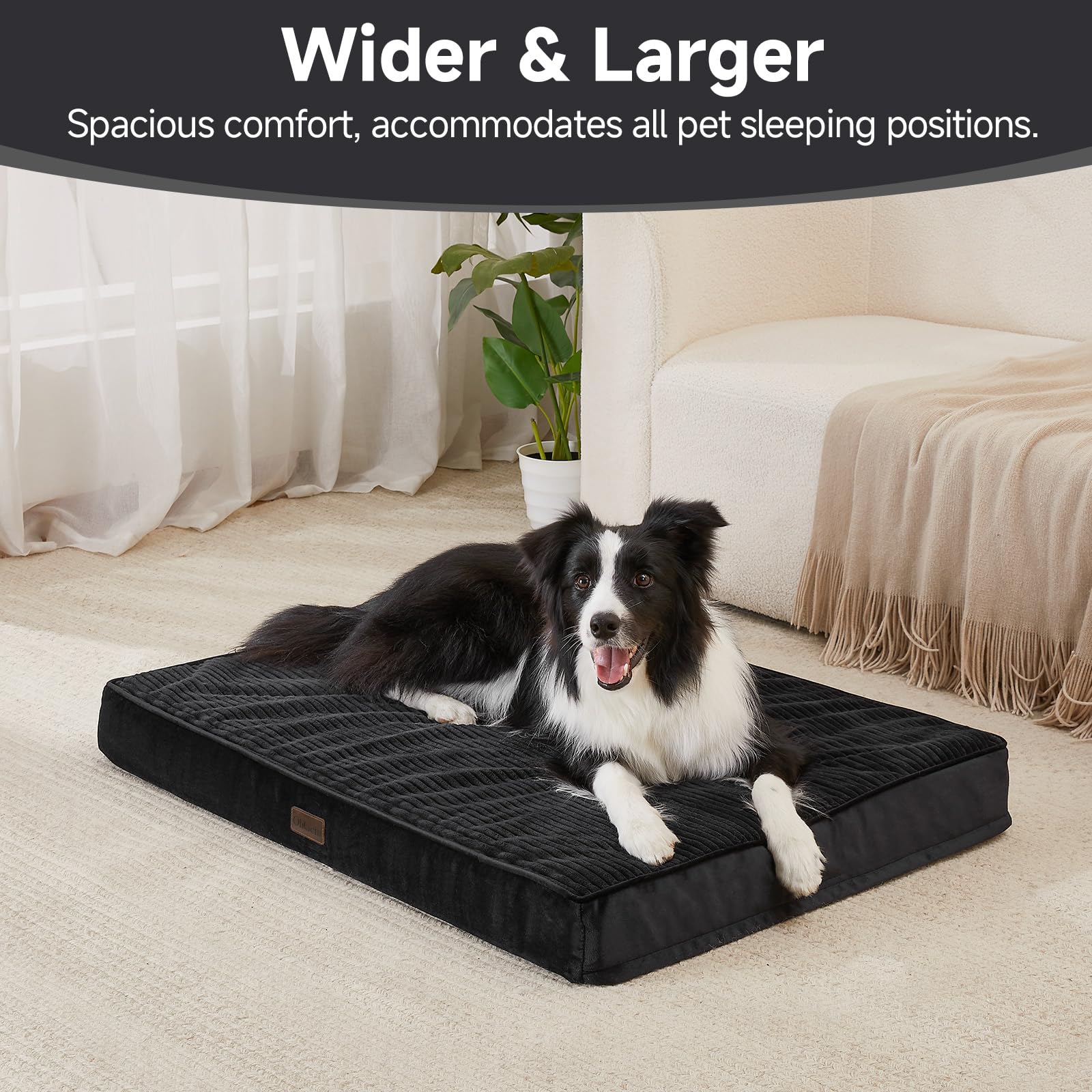 OhGeni waterproof inner liner protects foam from spills and accidents.