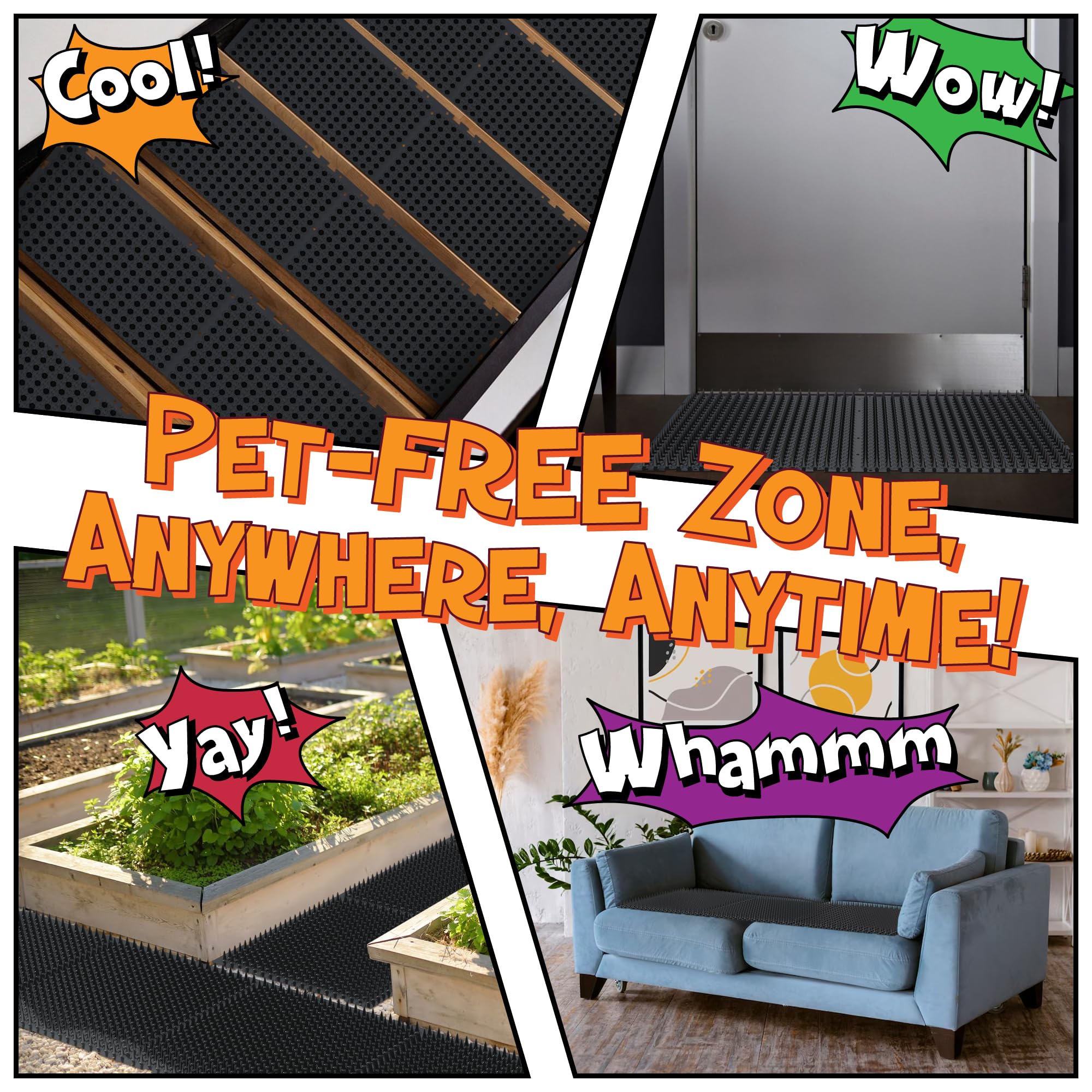 Ohlela black mats ready for home and garden deterrent setup