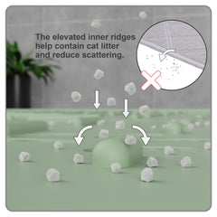 OHMO Cat Litter Mat Large detail close-up highlights non-porous silicone odor resistance