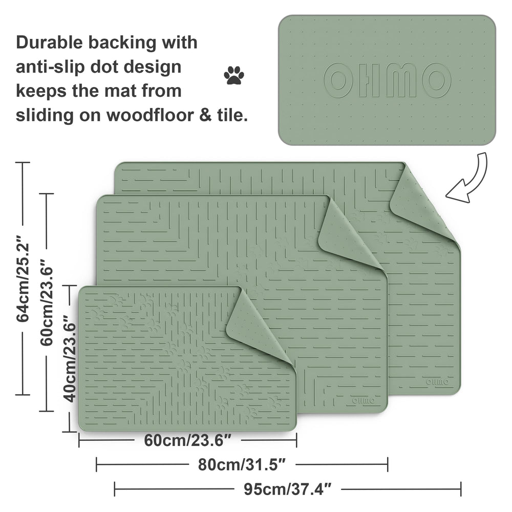 OHMO Cat Litter Mat Large easy-clean design enables quick cleanup
