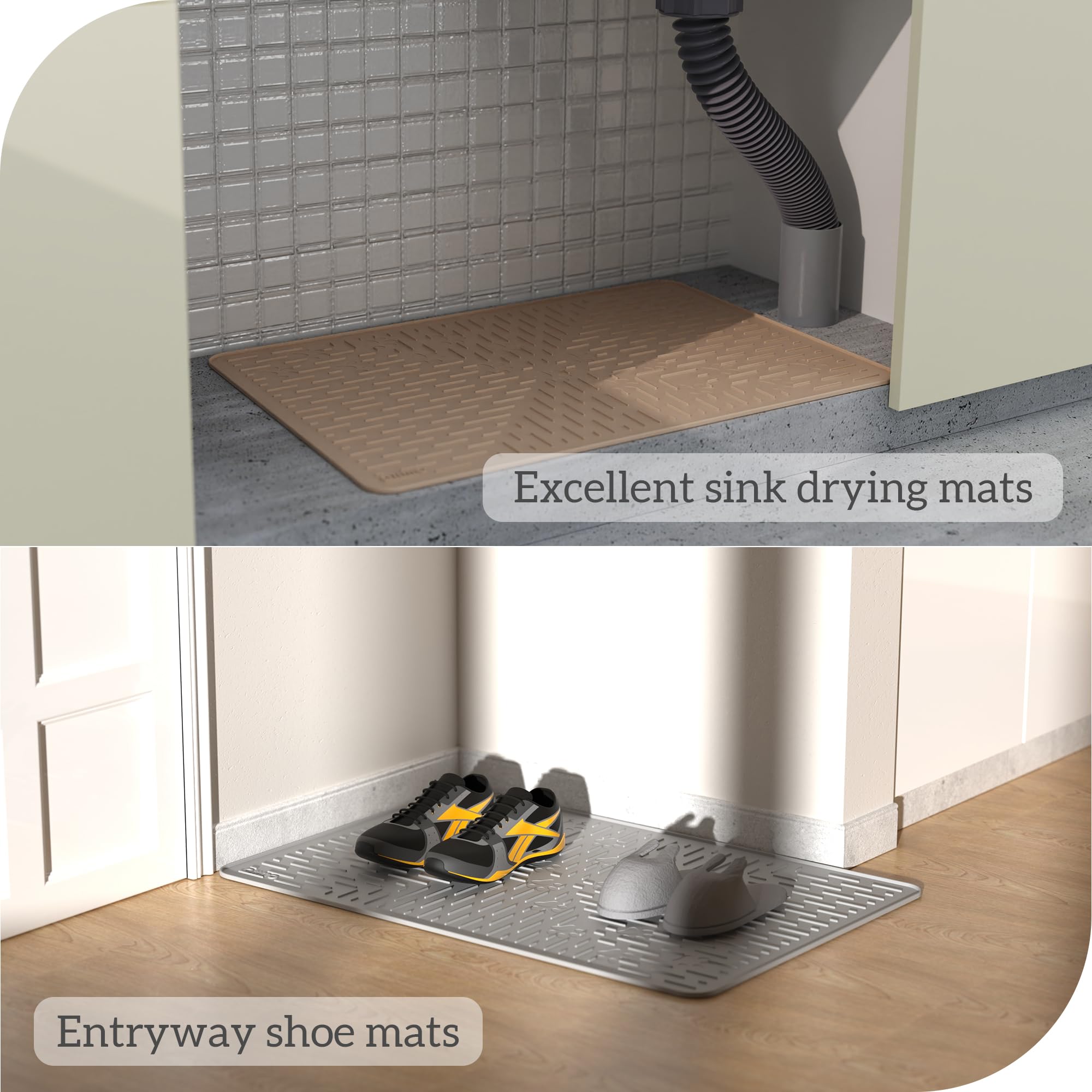 OHMO Cat Litter Mat Large multi-use setup doubles as feeding mat