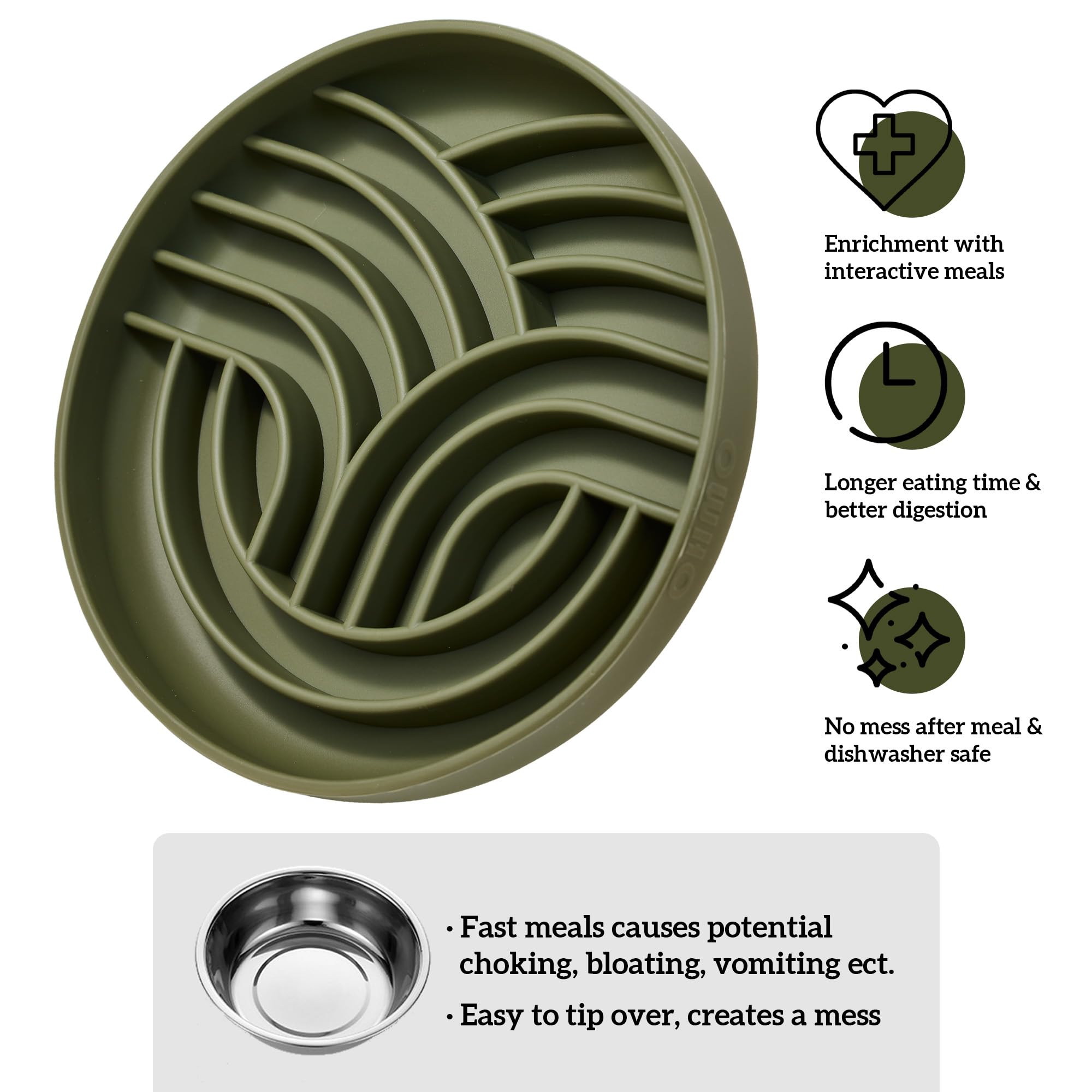 OHMO slow feeder bowl interactive lick pad for treats and calm time
