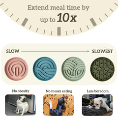OHMO slow feeder bowl maze ridges promotes mental stimulation during feeding