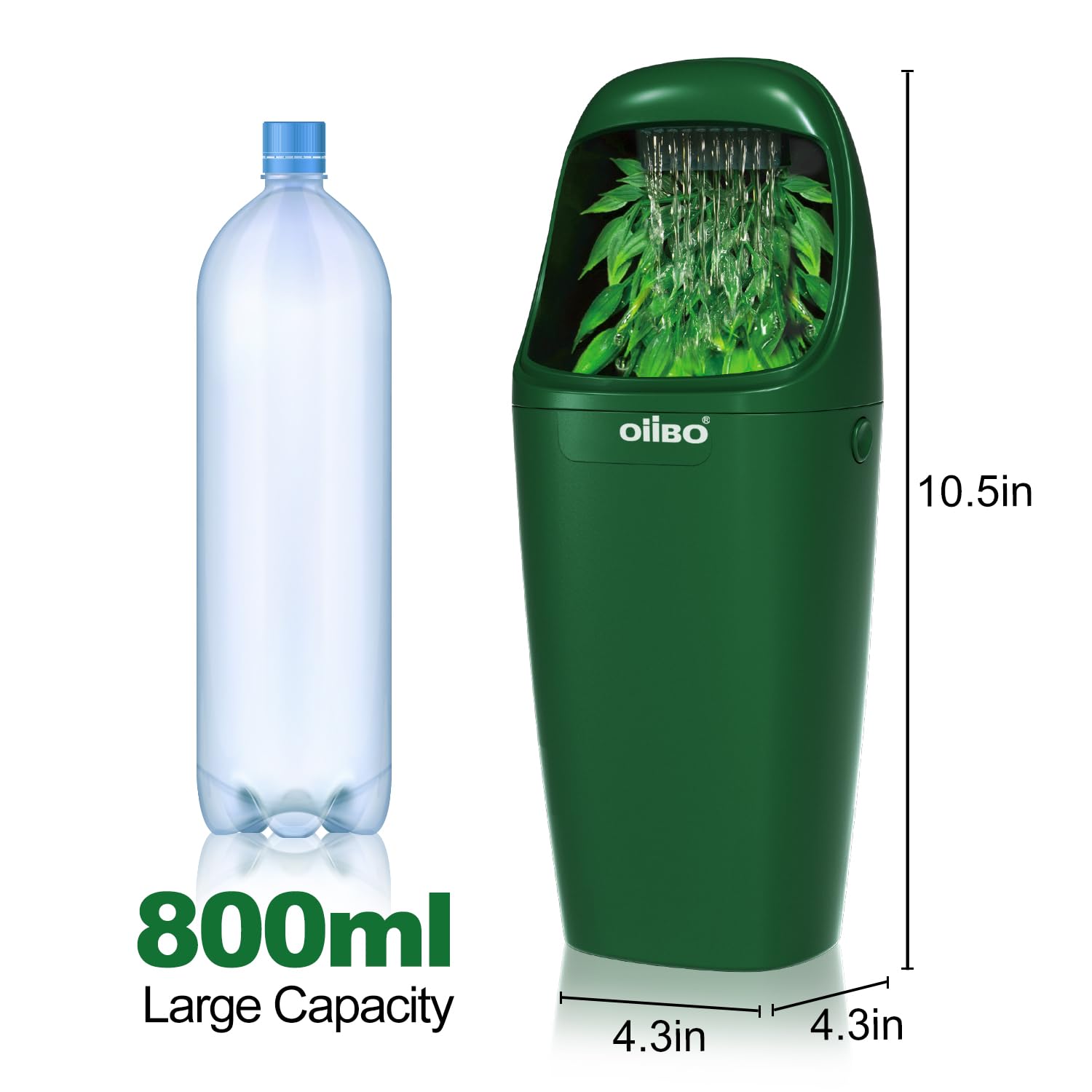 Oiibo Reptile Water Fountain 800ml capacity for days between refills in bearded dragon enclosures