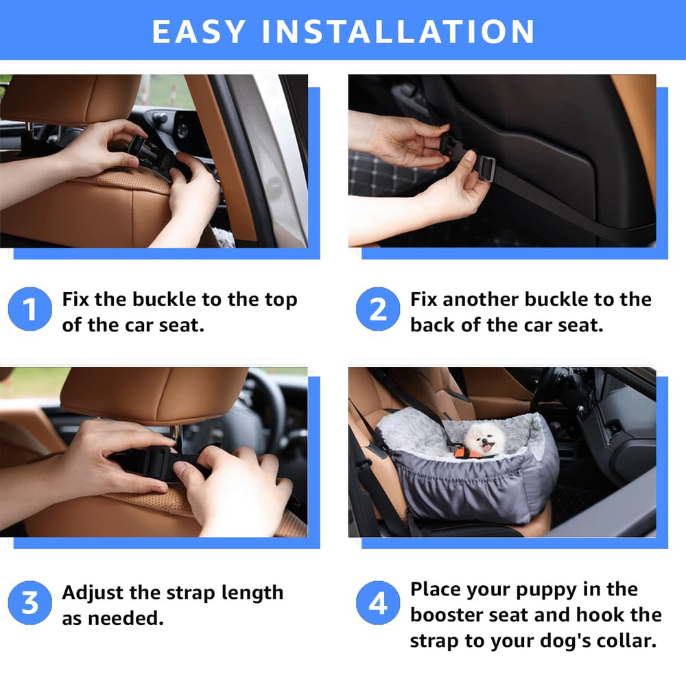 Oiilores dog car seat storage pockets ideal for toys and essentials during trips
