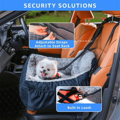 Oiilores dog car seat, washable booster, easy cleaning in one machine wash.
