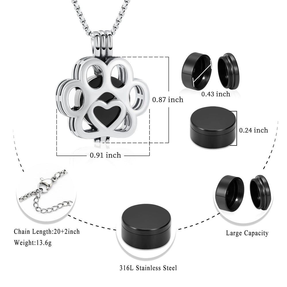 Oinsi pet cremation urn necklace close view highlights inner chamber for secure ashes