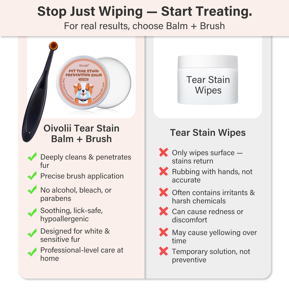 Oivolii Balm with brush used during home grooming sessions