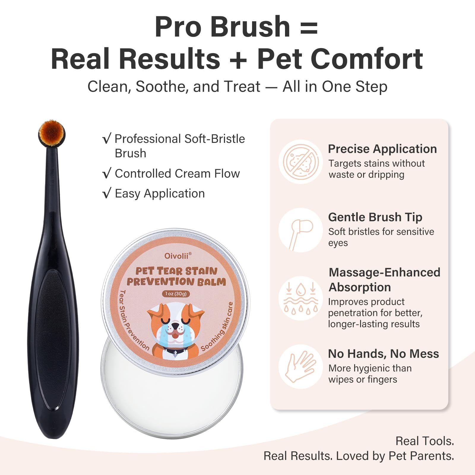 Oivolii Packaging and brush setup for travel grooming kits