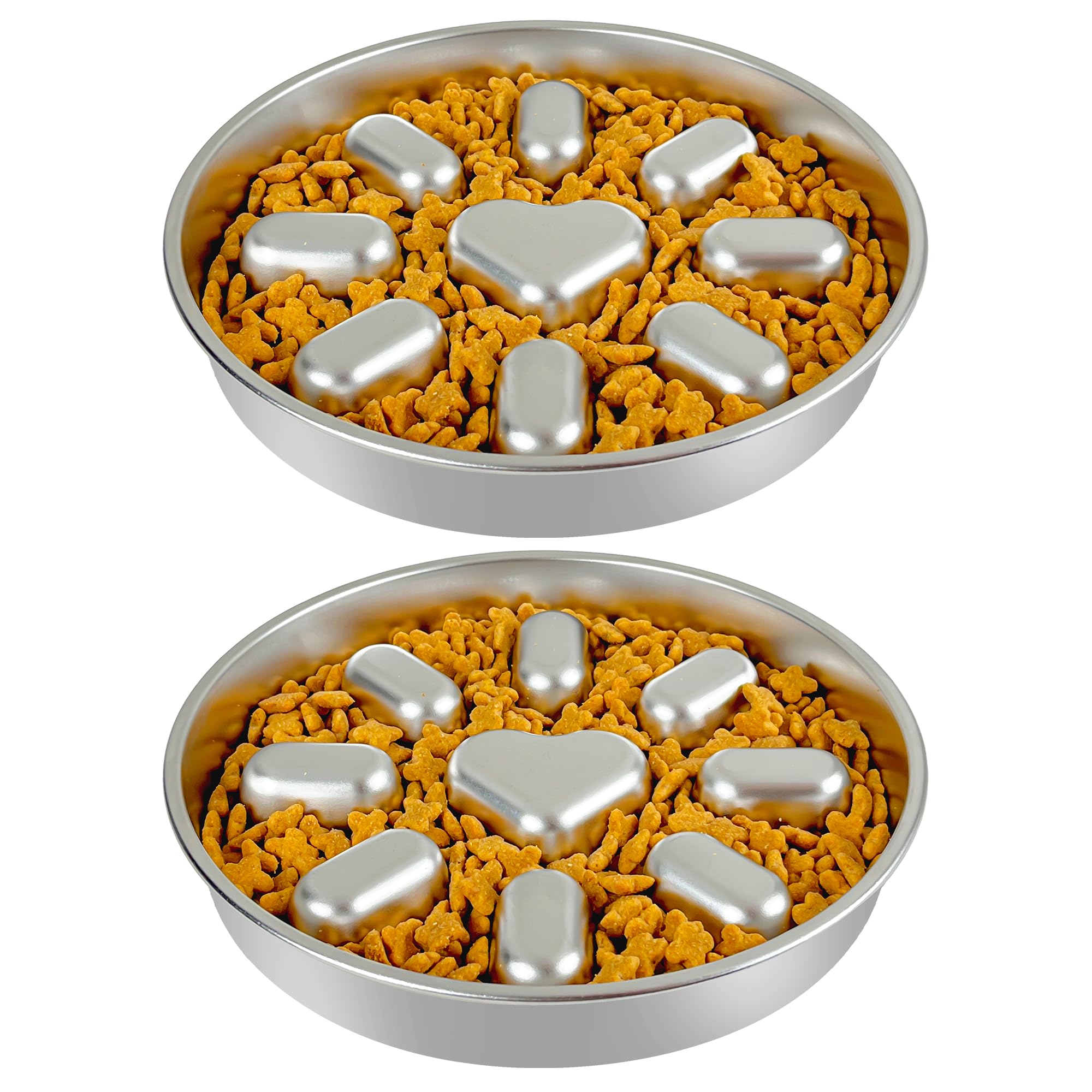 Oiwliur slow-feeder bowl 2-cup top view reduces gulping and supports calmer meals
