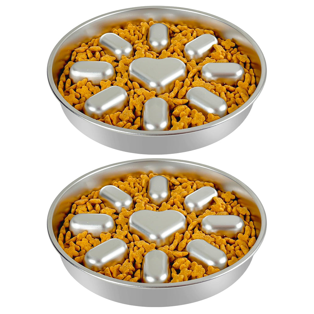 Oiwliur slow-feeder bowl 2-cup top view reduces gulping and supports calmer meals