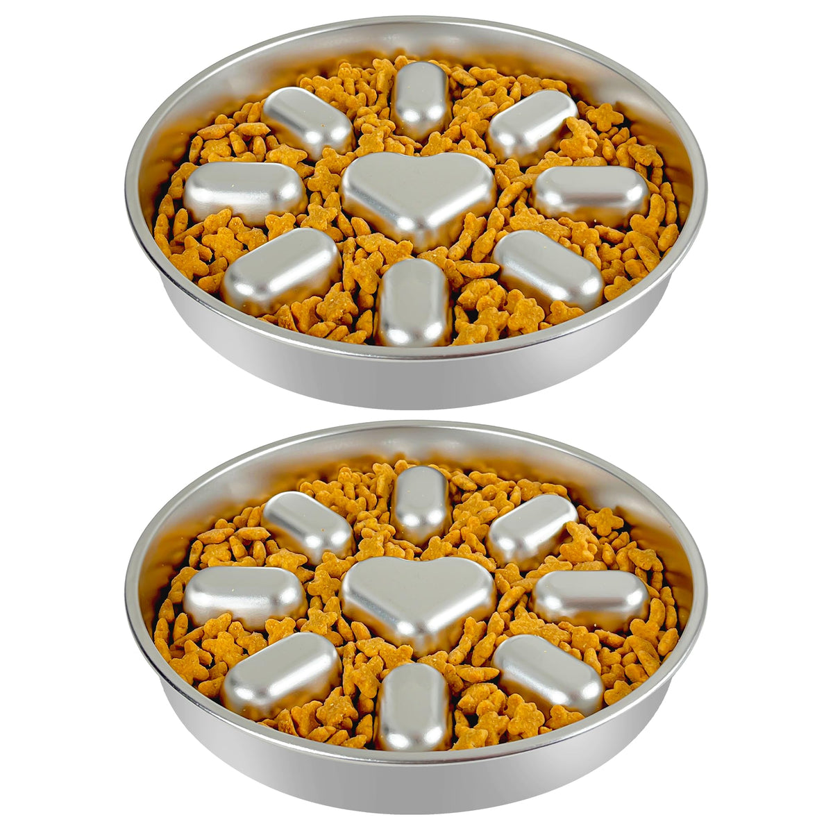 Oiwliur slow-feeder bowl 2-cup top view reduces gulping and supports calmer meals