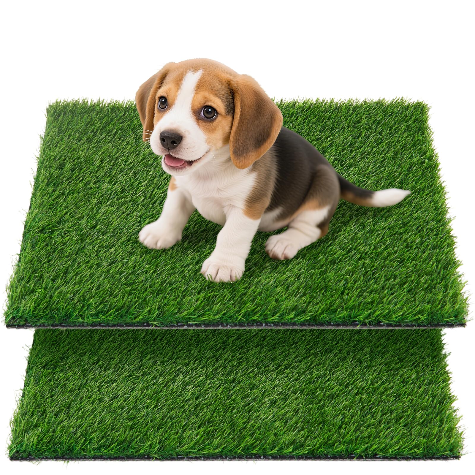 Oiyeefo artificial pee grass pad closeup with soft pile for paw comfort.