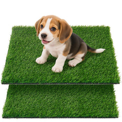 Oiyeefo artificial pee grass pad closeup with soft pile for paw comfort.