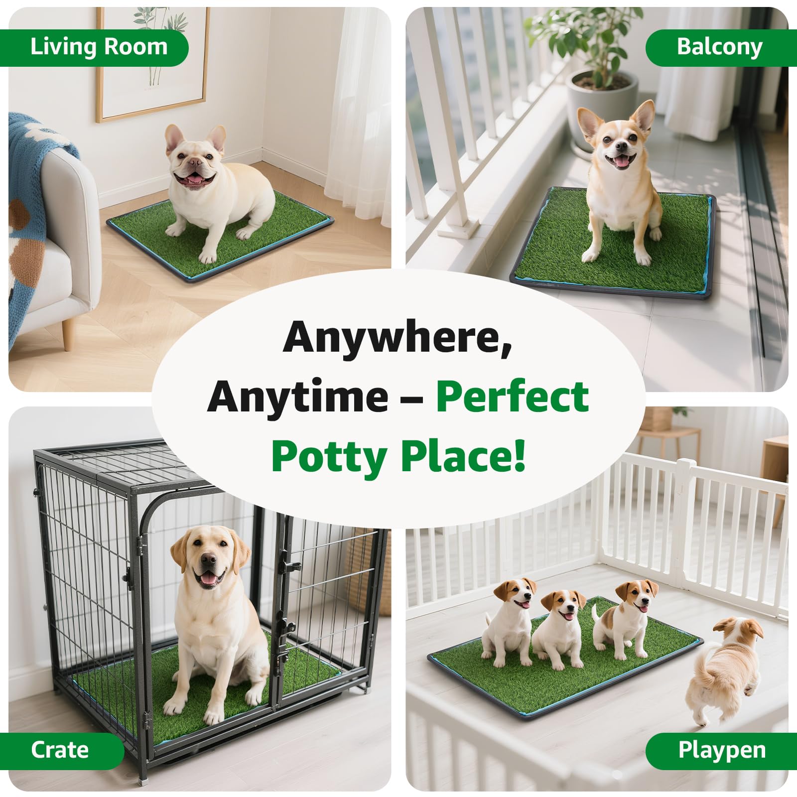 Oiyeefo easy-clean dog potty design makes cleaning fast