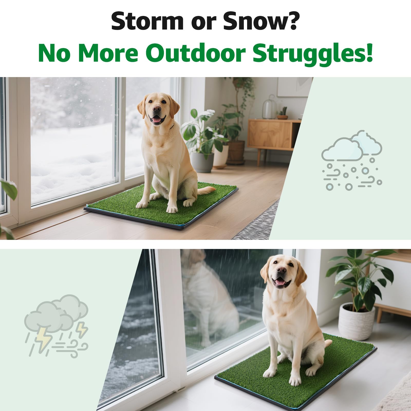 Oiyeefo replacement grass mats two-pcs offer continuous use while one is washed