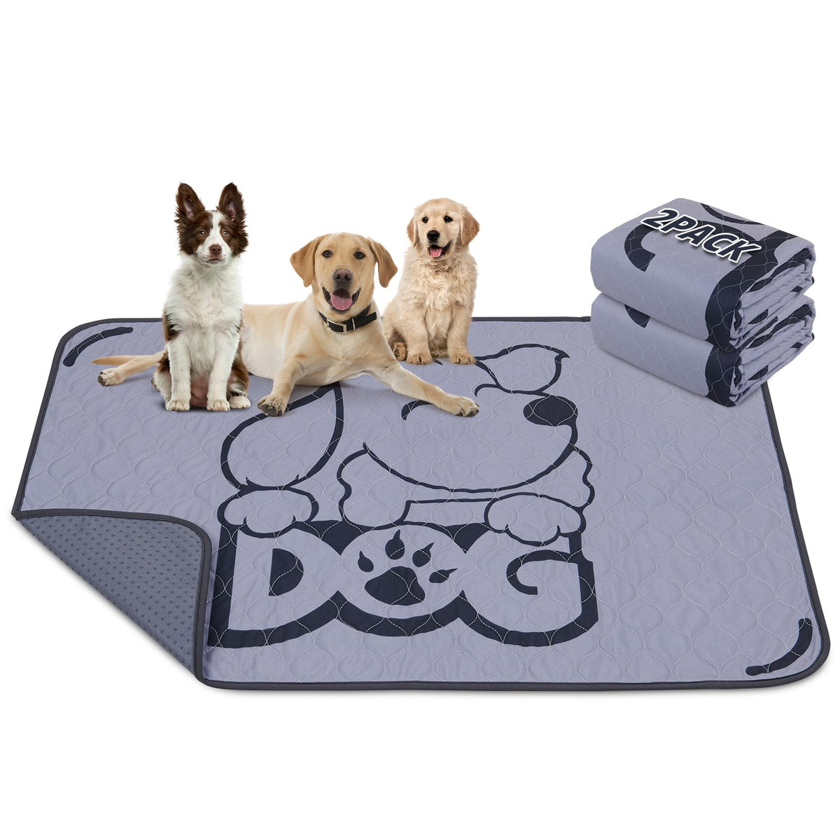 Oiyeefo washable dog pee pad showing absorbent layer for dry surfaces