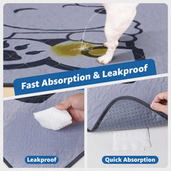 Oiyeefo pad with non-slip bottom stays in place on floors