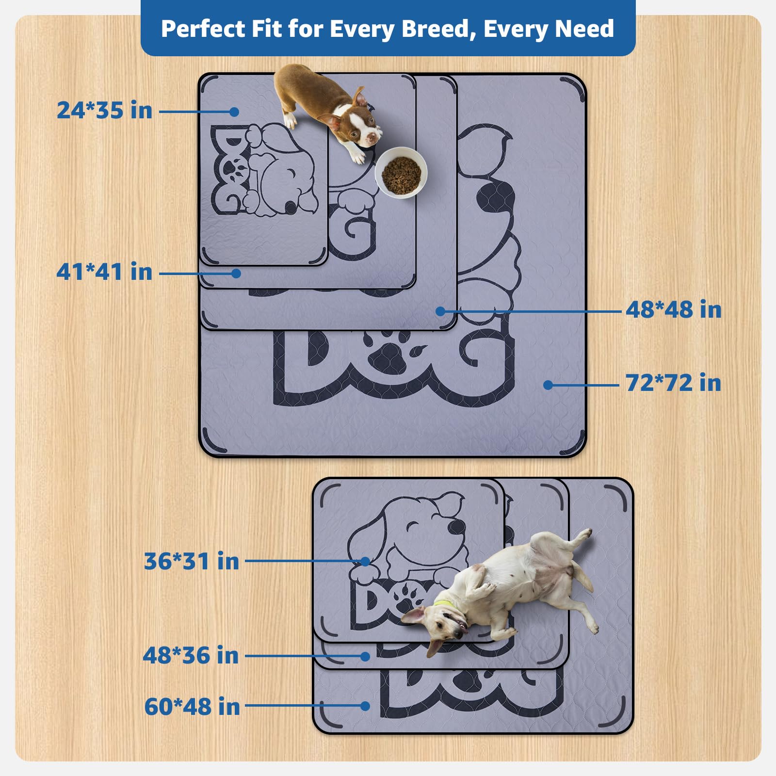 Oiyeefo Washable Pee Pad protects furniture and floors from messes.