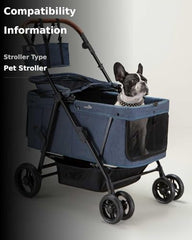 OJCME dog stroller 180deg-canopy provides sun protection and ventilation.