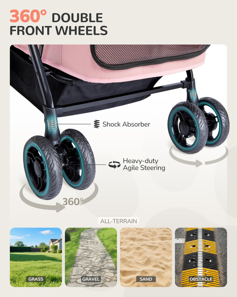 OJCME mesh ventilation keeps pets cool during walks
