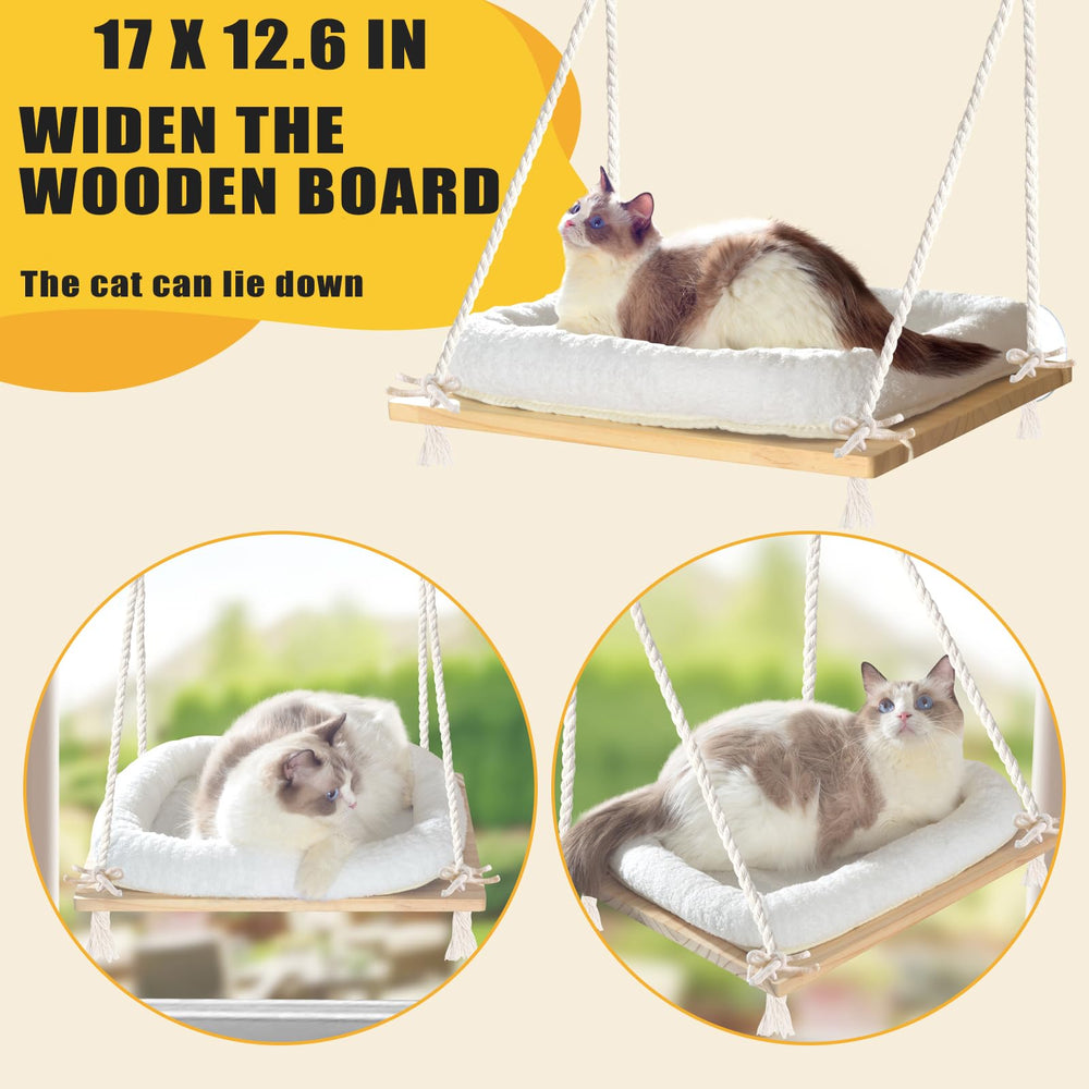 OJLUOJ window perch on glass demonstrates stable lounging and safe resting