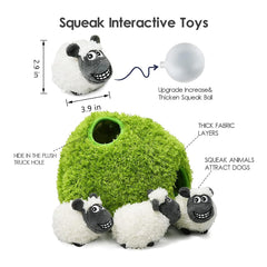 okegztoa hide and seek dog puzzle toy panda, interactive squeaks boost curiosity and exercise.