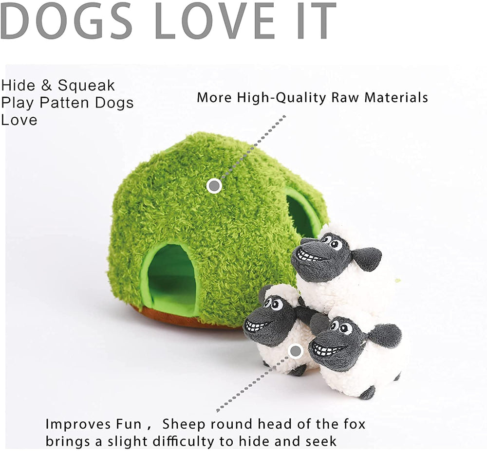 okegztoa interactive squeaky plush dog toy, easy-to-clean with direct washing.