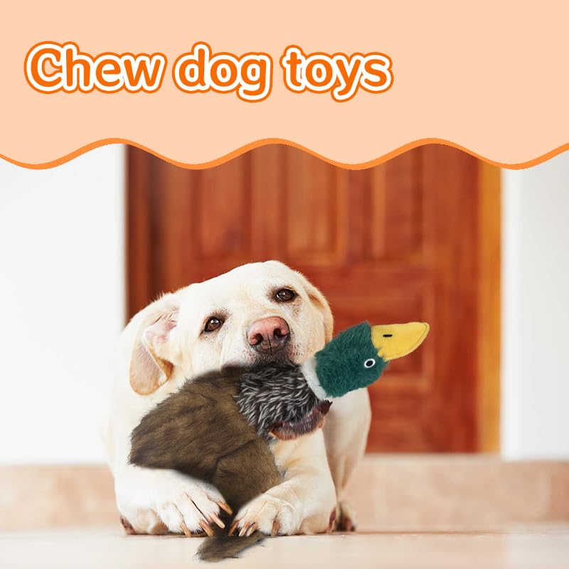 Okegztoa Mallard toy uses safe materials with cotton filling for gentle chewing.