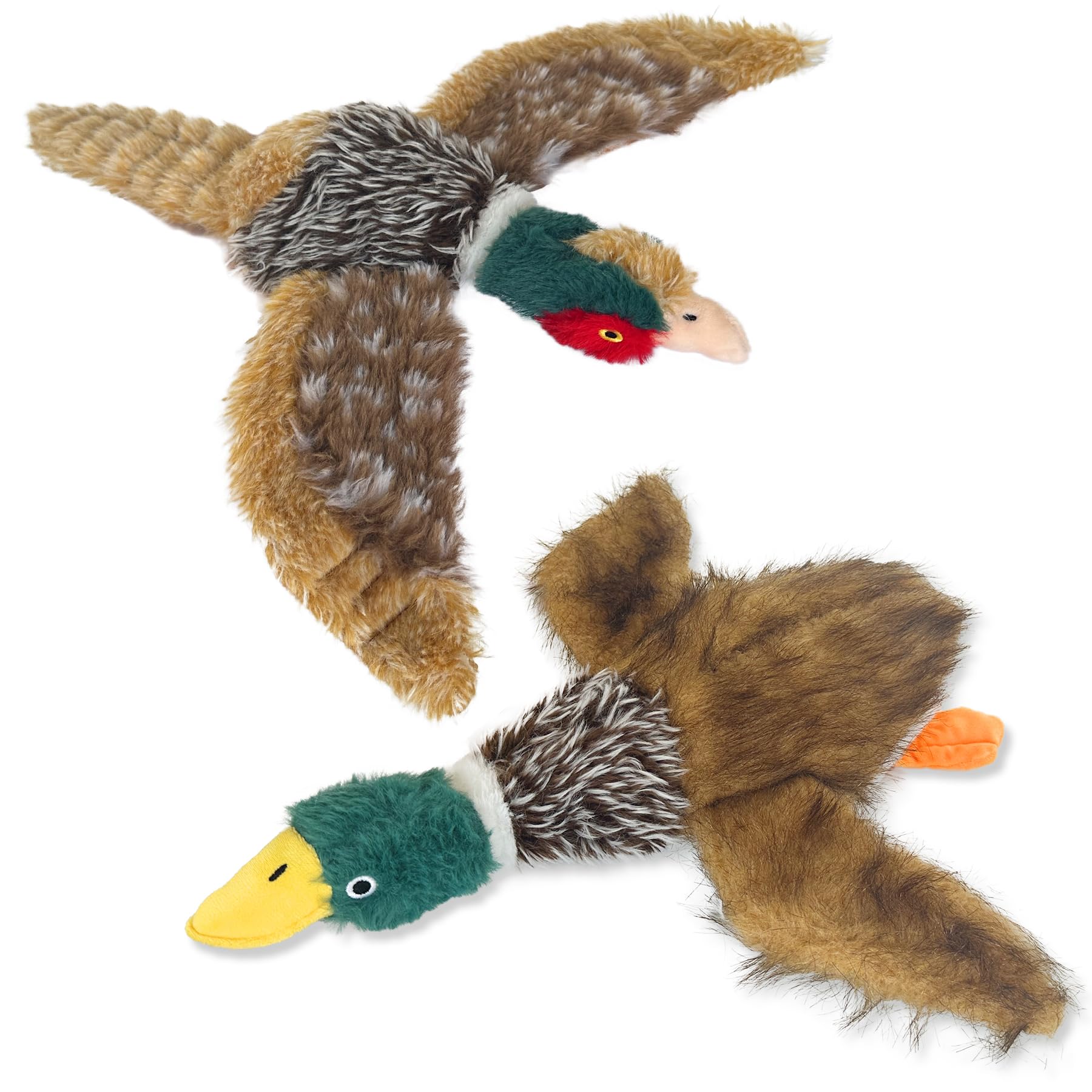 Okegztoa mallard duck toy squeak promotes interactive play and hunting instincts.