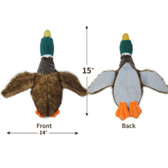 okegztoa mallard toy close-up emphasizes plush texture and bite surface.
