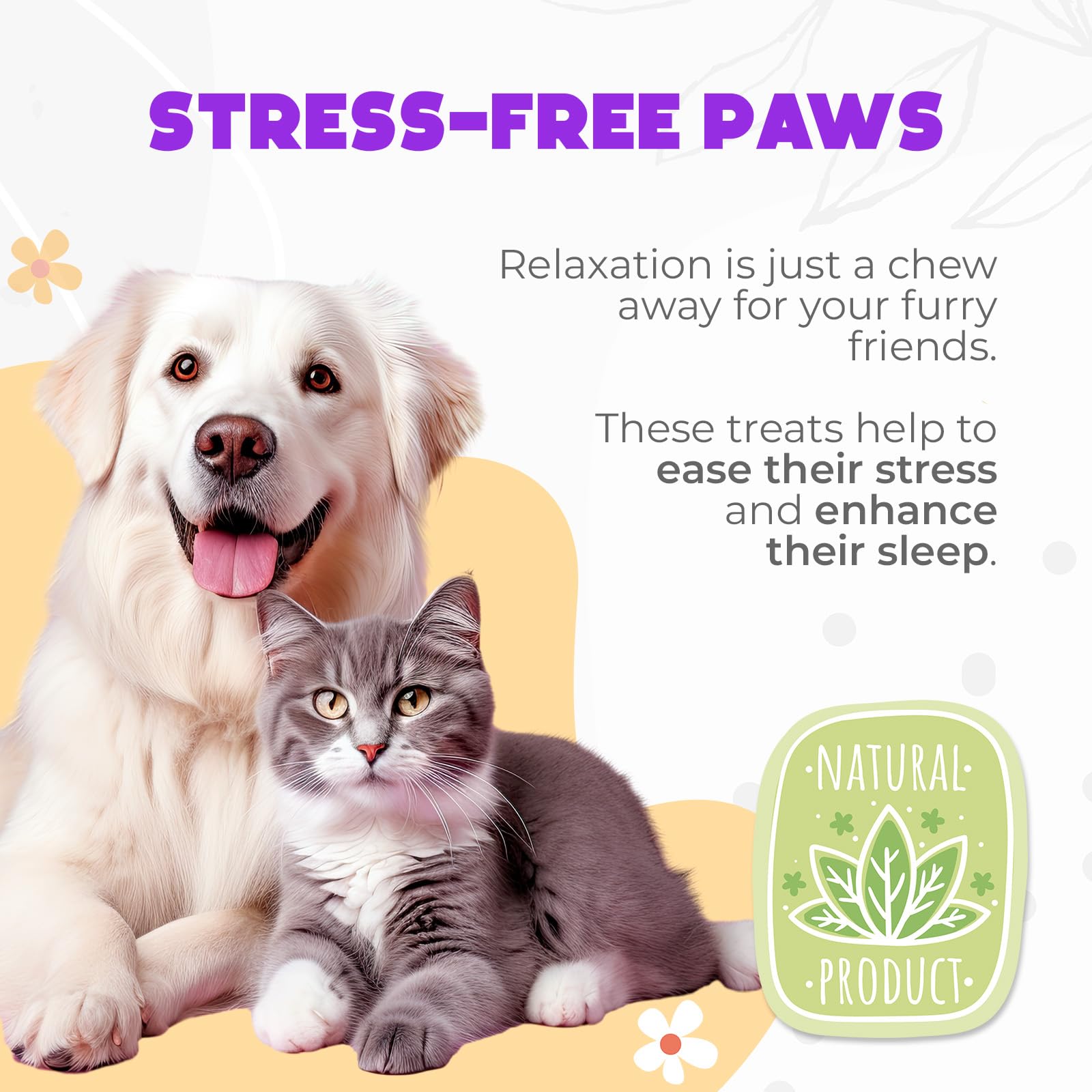 OKKÖBI hemp seed oil ingredient highlight on calming chews.