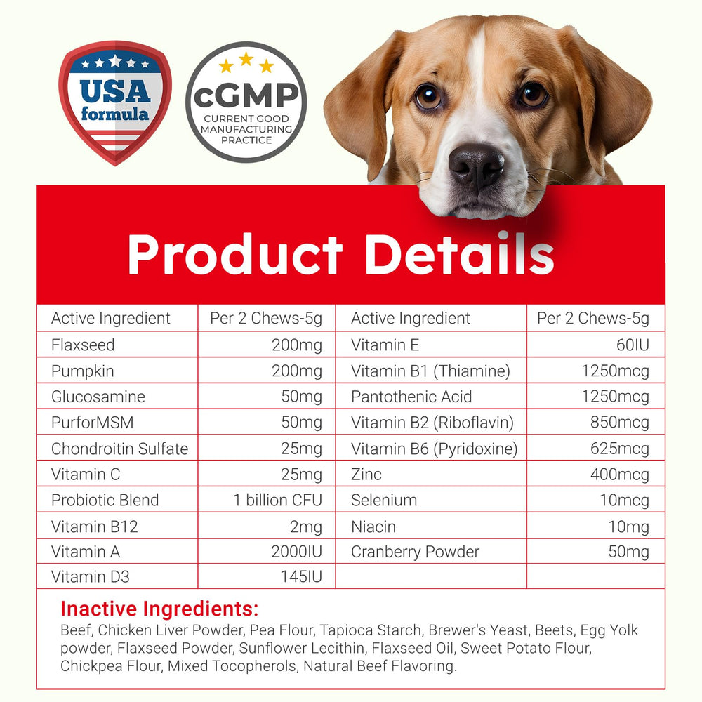OKKÖBI probiotics-immune-support dog supplement for gut balance and daily wellness.