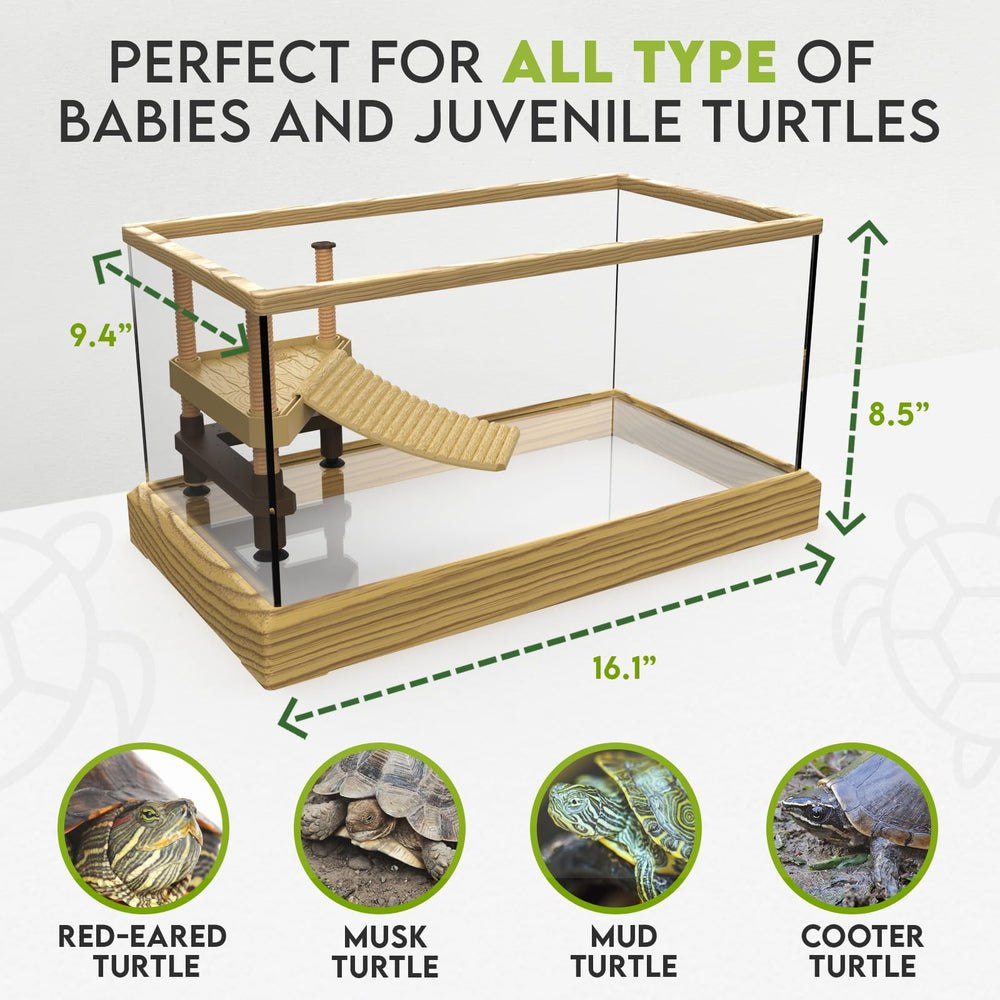 OKKÖBI turtle tank 16-inch size offers room to explore