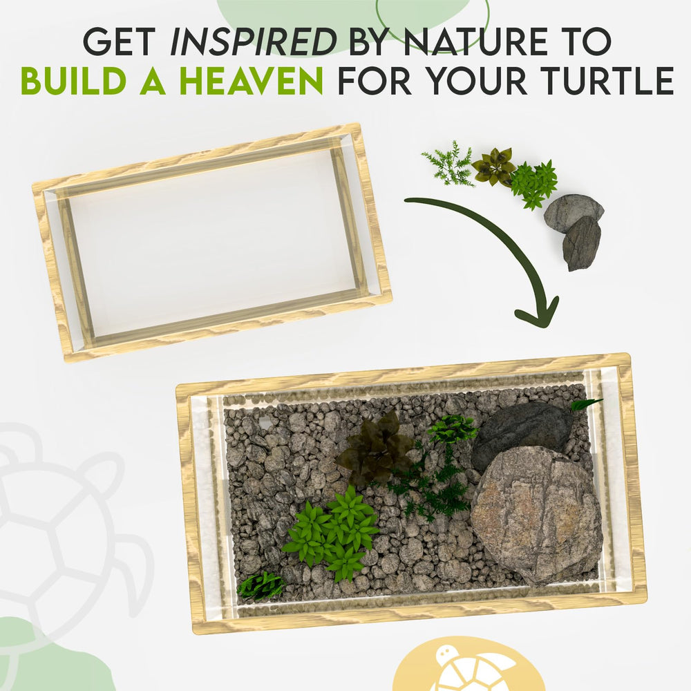 OKKÖBI turtle tank 4mm glass panels withstand active turtles