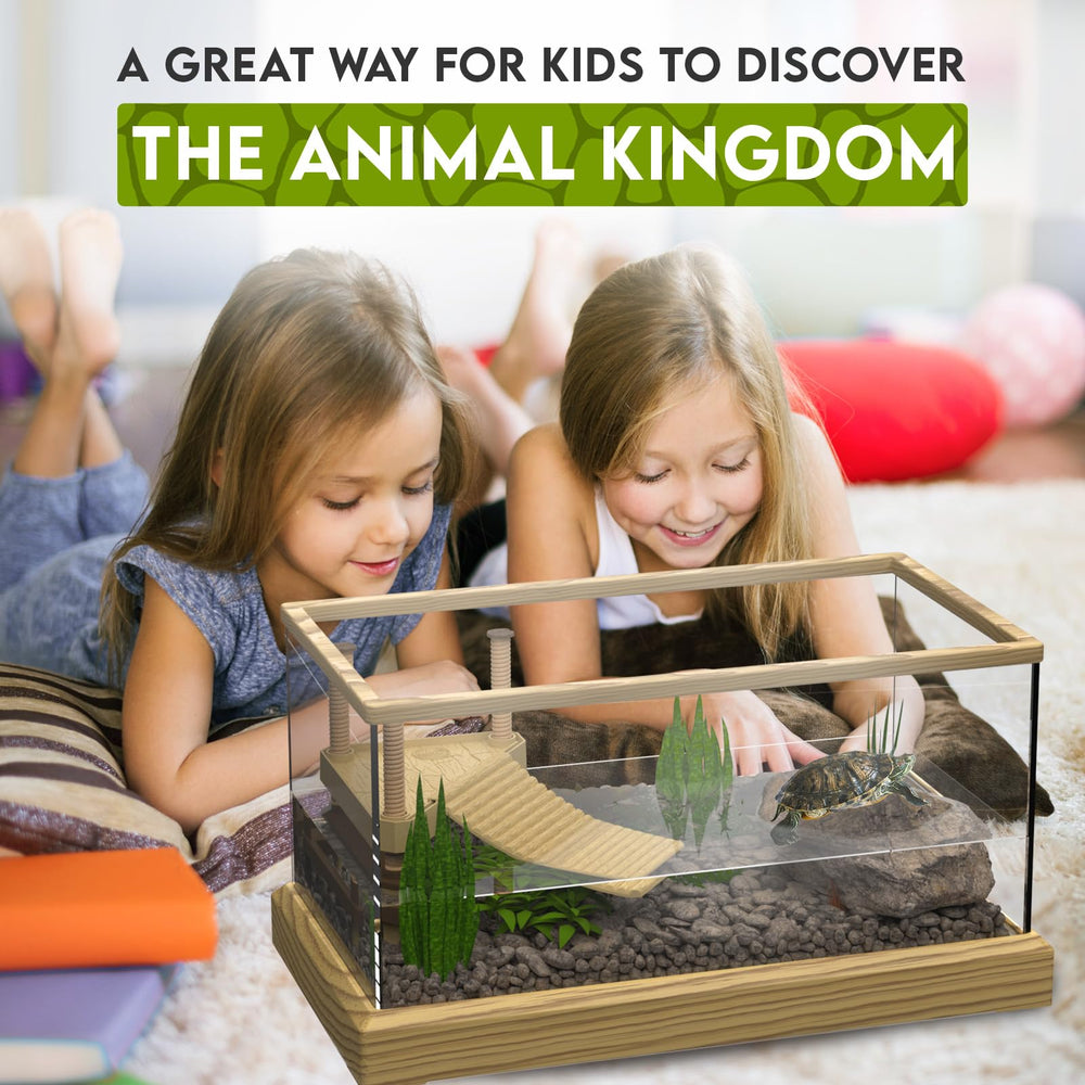 OKKÖBI turtle tank easy-clean design supports quick water maintenance