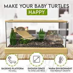 OKKÖBI turtle tank heating lamp provides gentle warmth for healthy activity