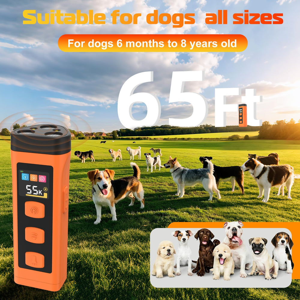 OKSJ dog bark deterrent device ultrasonic modes highlight gentle training without shocks
