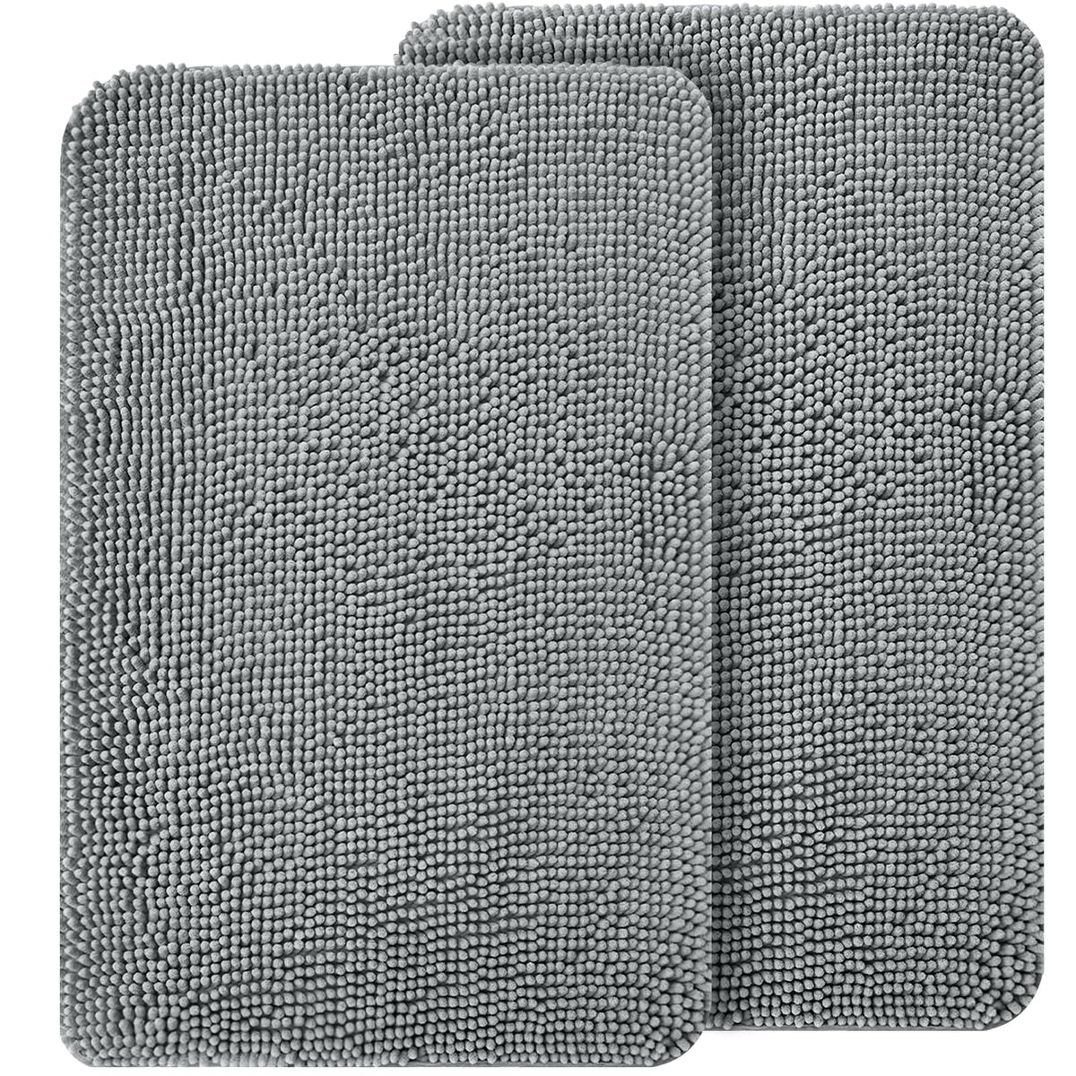 OLANLY dog door mat set 30x20 grey plush closeup for cozy comfort and entryway cleanliness.