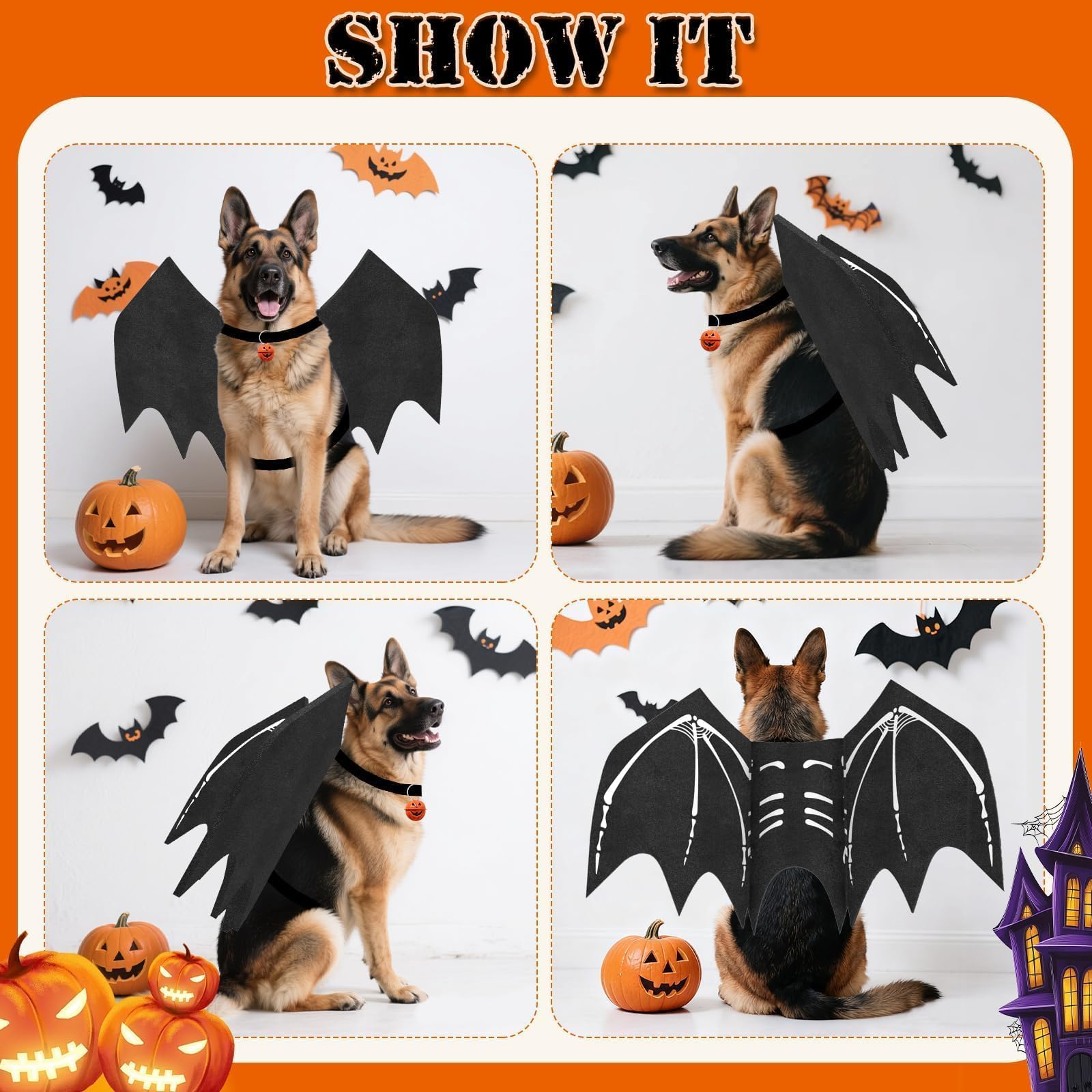 OLANRUN chest-strap secure-fit design helps wings stay in place during walks and events.