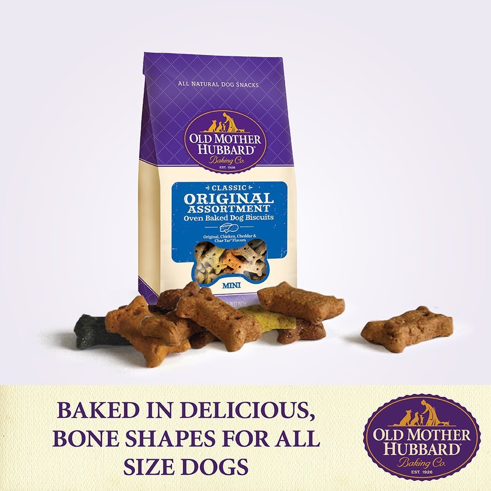 Old Mother Hubbard two-pack box on display, convenient for families.