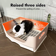 Oleisert large rabbit litter box buckle design anchors to cage