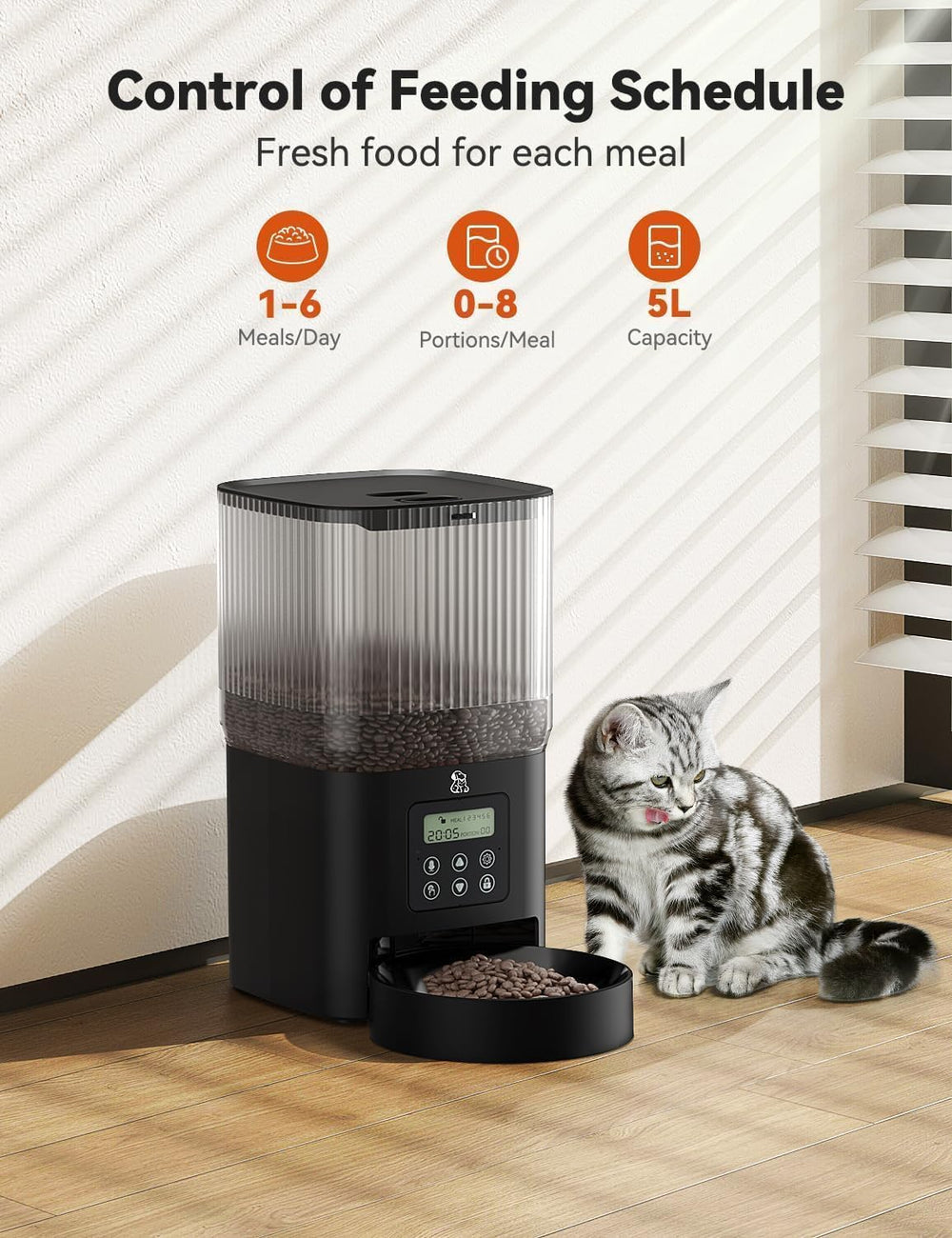 Olelica automatic feeder hopper and bowl ready for easy cleaning.