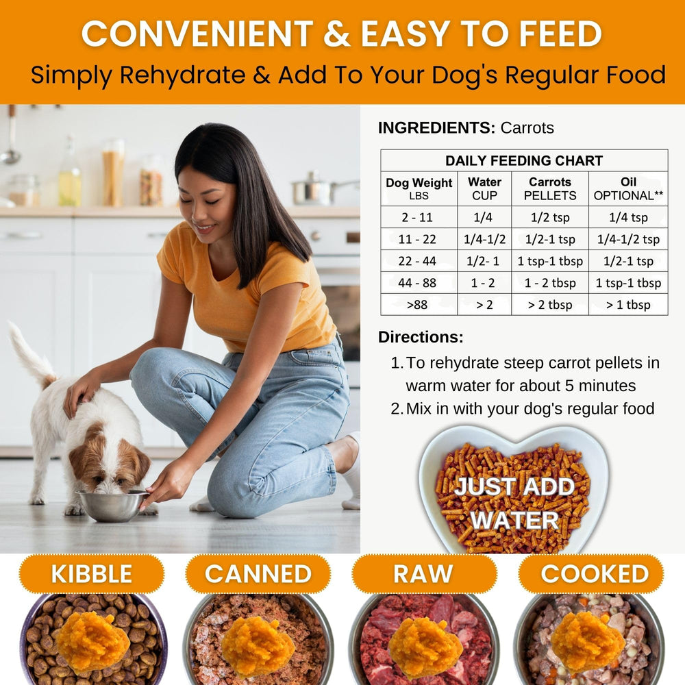 Olewo Original Carrots meal-mixer scenario emphasizes gut-health-friendly prebiotic fiber.