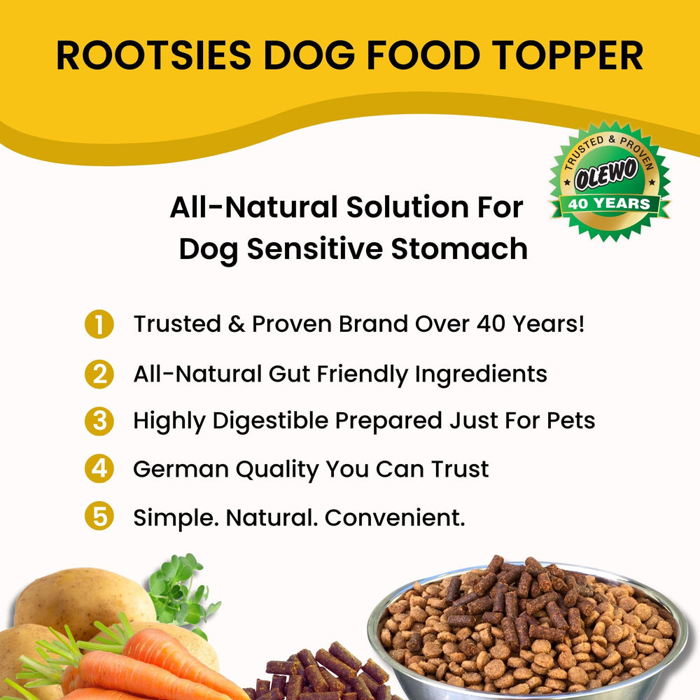 Olewo Rootsies topper in a bowl enhances meal appeal for picky eaters.