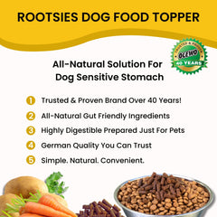 Olewo Rootsies topper in a bowl enhances meal appeal for picky eaters.