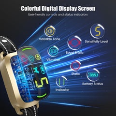 Oliry rechargeable bark collar featuring LCD screen for mode and battery status