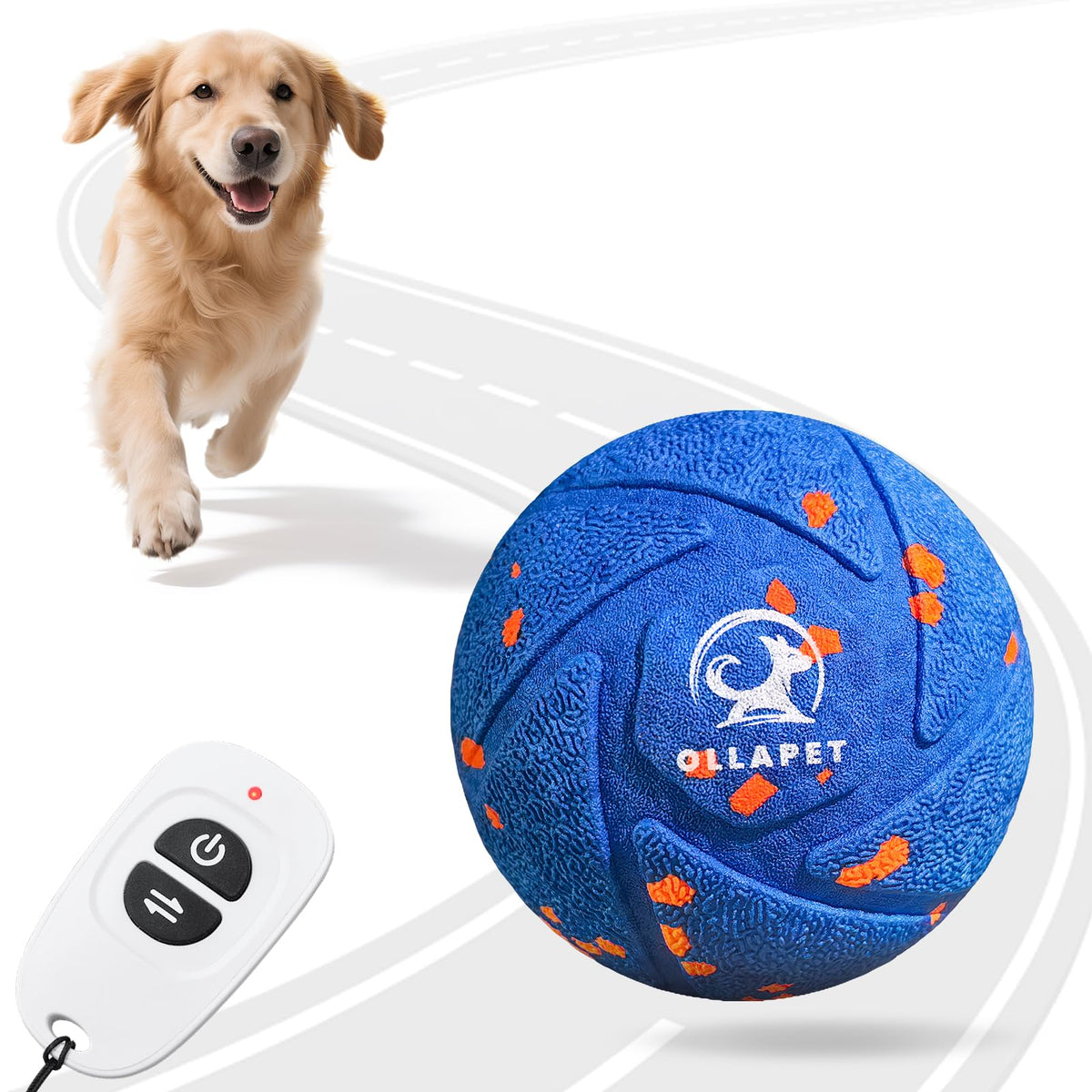 Ollapet chew-resistant-shell ball for durable, safe chewing during play.